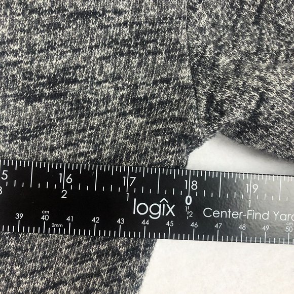 Levi's Women's Size Small Grey Full Zip Long Sleeve Knit Smocked Sweater Jacket - Picture 5 of 11